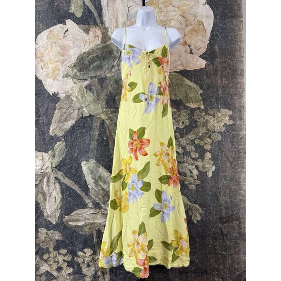 Anthropologie Floral Midi Dress - Yellow and Multicolor - Picture 10 of 12